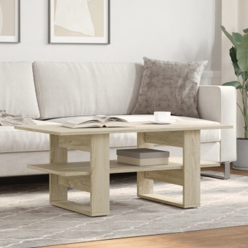 Măsuță de cafea, stejar sonoma, 102x55x42 cm, lemn prelucrat - Img 1