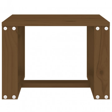 Măsuță laterală grădină maro miere 40x38x28,5 cm lemn masiv pin - Img 3