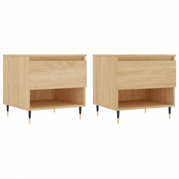Mese de cafea 2 buc. stejar sonoma 50x46x50 cm lemn compozit - Img 2