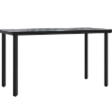 Mese de exterior Negru Metal Mare Masă de dining - Img 1
