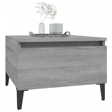 Mese laterale 2 buc. gri sonoma 50x46x35 cm lemn compozit - Img 4