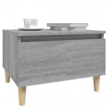 Mese laterale 2 buc. gri sonoma 50x46x35 cm lemn compozit - Img 6