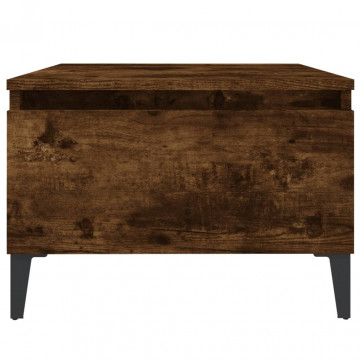 Mese laterale 2 buc. stejar fumuriu 50x46x35 cm lemn prelucrat - Img 5