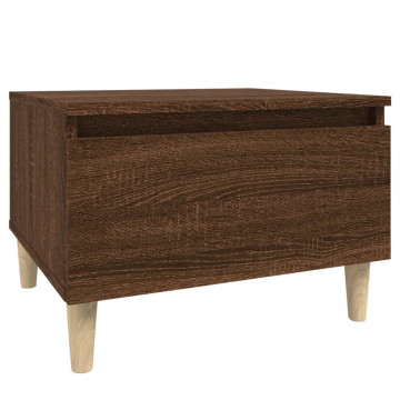 Mese laterale 2 buc. stejar maro 50x46x35 cm lemn compozit - Img 5