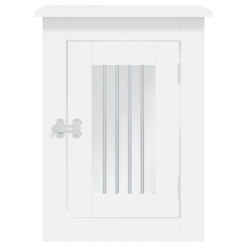 Mobilier tip ladă pentru câini, alb, 45x62x59 cm lemn prelucrat - Img 6