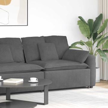 Modul modular capăt pentru cotieră canapea cu perne gri închis - Img 1