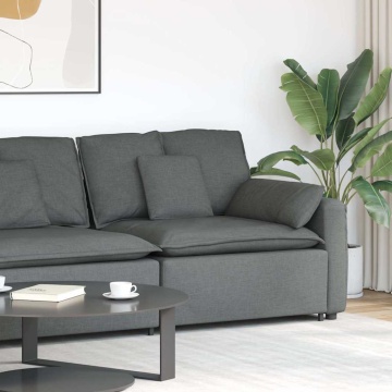 Modul modular capăt pentru cotieră canapea cu perne gri închis - Img 1