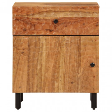 Noptieră, 50x33x60 cm, lemn masiv de acacia - Img 6