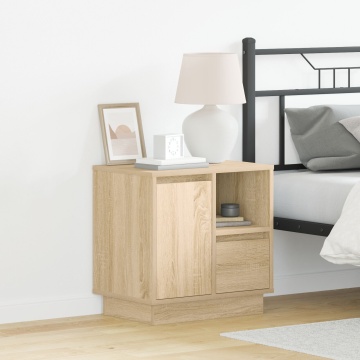Noptieră cu LED 2 buc Sonoma Oak 50x34.5x50 cm - Img 1