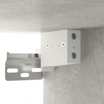 Noptieră de perete, gri beton, 35x35x20 cm - Img 7