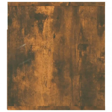 Noptieră de perete, stejar fumuriu, 50x36x40 cm - Img 6