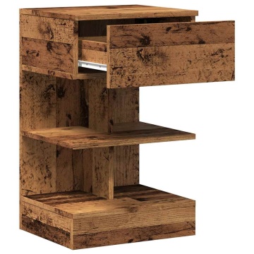 Noptiera Lemn Vechi 40x35x65 cm Lemn prelucrat - Img 6