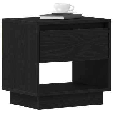 Noptieră Negru Stejar 45x34x48 cm Lemn prelucrat - Img 3