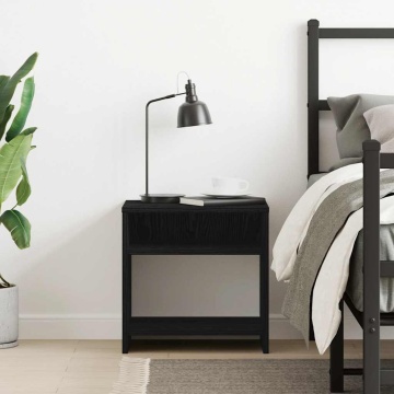 Noptiera stejar negru 40x30x40 cm lemn prelucrat - Img 3
