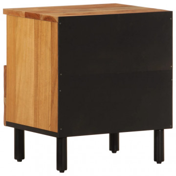 Noptiere, 2 buc., 40x33x46 cm, lemn masiv de acacia - Img 5