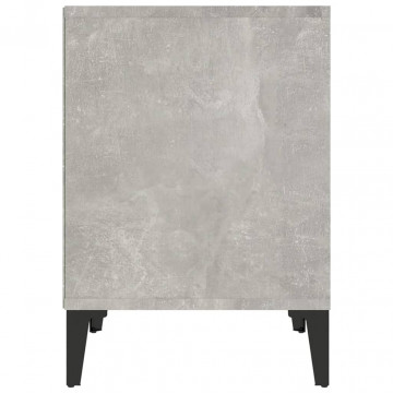 Noptiere, 2 buc., gri beton, 40x35x50 cm - Img 6