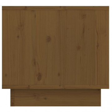 Noptiere, 2 buc., maro miere, 35x34x32 cm, lemn masiv de pin - Img 7
