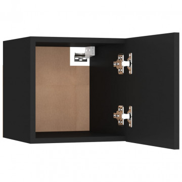 Noptiere, 2 buc., negru, 30,5x30x30 cm, PAL - Img 7