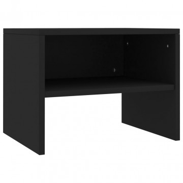 Noptiere, 2 buc., negru, 40 x 30 x 30 cm, PAL - Img 3