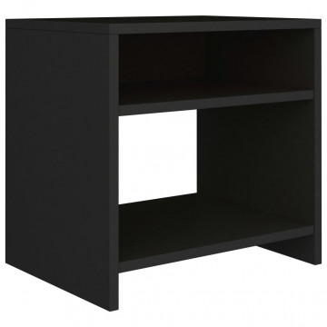 Noptiere, 2 buc., negru, 40 x 30 x 40 cm, PAL - Img 4