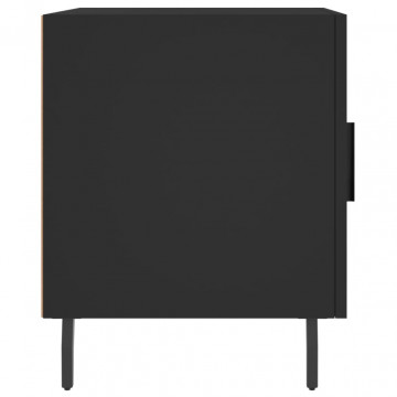 Noptiere, 2 buc., negru, 40x40x50 cm, lemn compozit - Img 7