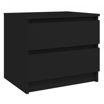 Noptiere, 2 buc., negru, 50x39x43,5 cm, PAL - Img 3