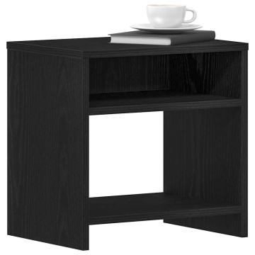 Noptiere 2 buc stejar negru 40x30x40 cm lemn de stratificat - Img 4