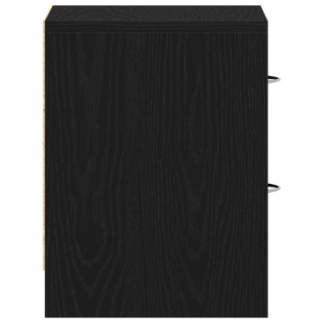Noptiere 2 buc stejar negru 40x30x40 cm lemn de stratificat - Img 7