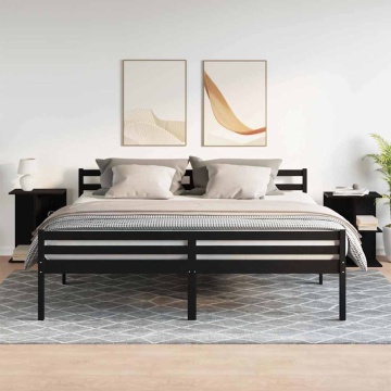 Noptiere 2 buc Stejar negru 46,5x29x61 cm Lemn prelucrat - Img 3