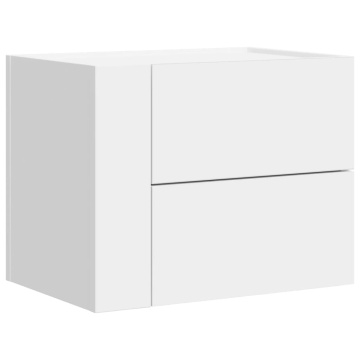 Noptiere de perete, 2 buc., alb, 45x30x35 cm - Img 8