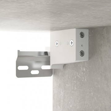 Noptiere de perete, 2 buc., gri beton, 34x30x20 cm - Img 6