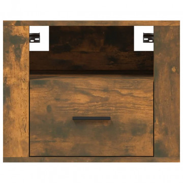 Noptiere de perete, 2 buc., stejar fumuriu, 50x36x40 cm - Img 5