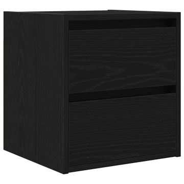 Noptiere de perete 2 buc Stejar negru 38x34x40 cm - Img 8
