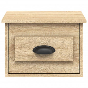 Noptiere de perete, 2 buc., stejar sonoma, 41,5x36x28 cm - Img 6