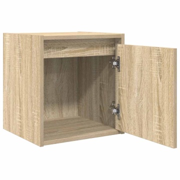 Noptiere montate pe perete 2 buc Stejar Sonoma 38x34x40 cm - Img 5