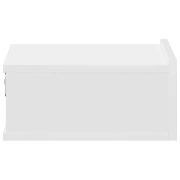 Noptiere suspendate, 2 buc., alb, 40x30x15 cm, PAL - Img 8
