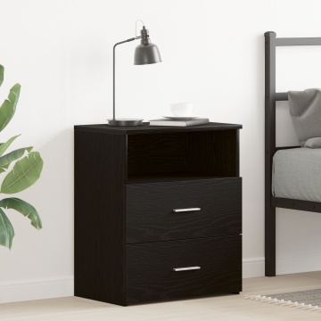 Noptierea Negru Stejar 50x32x60cm din lemn prelucrat - Img 1