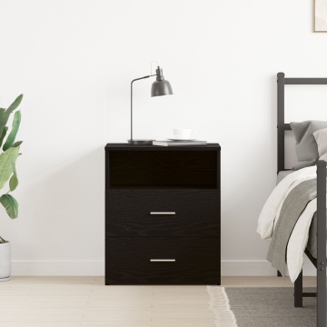 Noptierea Negru Stejar 50x32x60cm din lemn prelucrat - Img 4