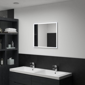 Oglindă cu LED de perete pentru baie, 60 x 50 cm - Img 1