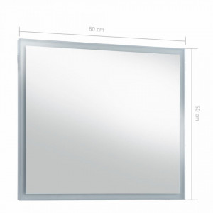 Oglindă cu LED de perete pentru baie, 60 x 50 cm - Img 7