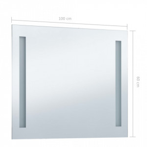 Oglindă de perete de baie cu LED, 100 x 60 cm - Img 6