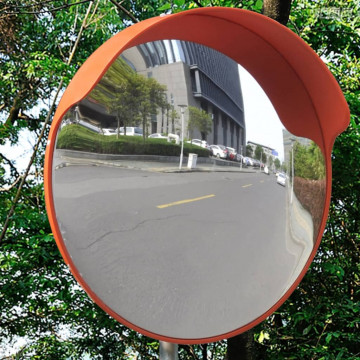 Oglindă de trafic convexă, portocaliu, 45 cm, plastic PC, de exterior - Img 1