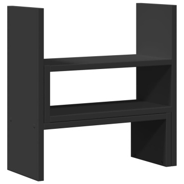 Organizator birou, negru, 40x17x41 cm, lemn prelucrat - Img 5