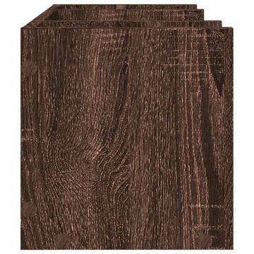 Organizator birou, stejar maro, 44,5x24x25 cm lemn prelucrat - Img 8