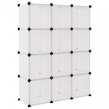 Organizator cub de depozitare, 12 cuburi, transparent, PP - Img 8
