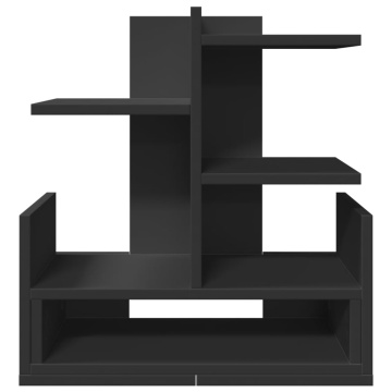 Organizator de birou, negru, 49x20x52,5 cm, lemn prelucrat - Img 4