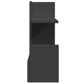 Organizator de birou, negru, 49x20x52,5 cm, lemn prelucrat - Img 8