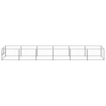 Padoc pentru câini, argintiu, 6 m², oțel - Img 2