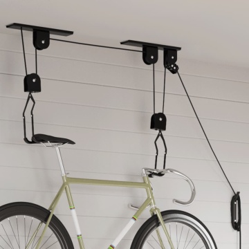 Palanuri pentru biciclete cu suport pe tavan, 2 buc., 20 kg - Img 1