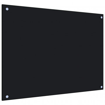 Panou antistropi de bucătărie, negru 80x60 cm sticlă securizată - Img 1